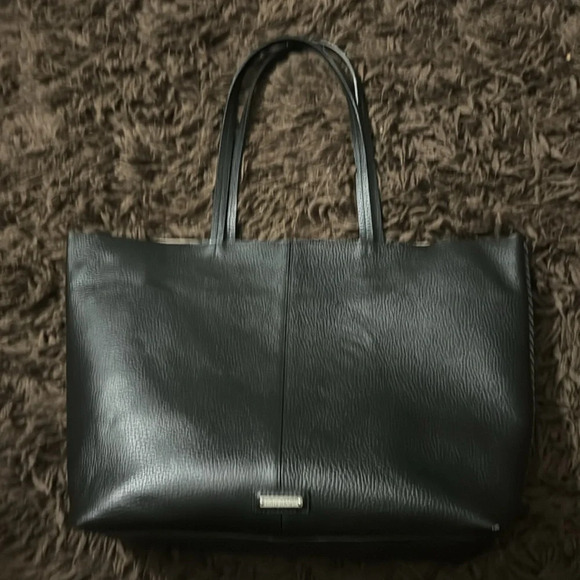 REBECCA MINKOFF BLACK PEBBLED LEATHER TOTE - Picture 2 of 11